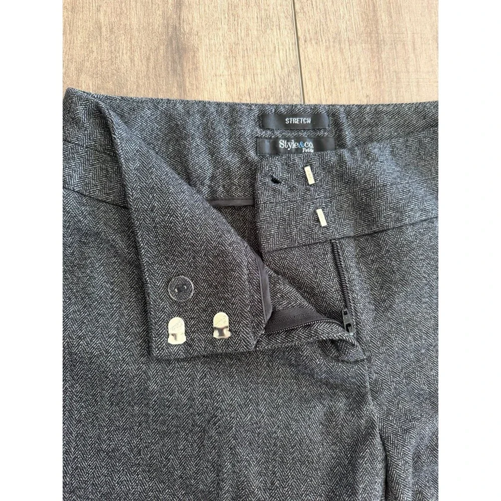 Style & co petite stretch dress pants gray size 2P